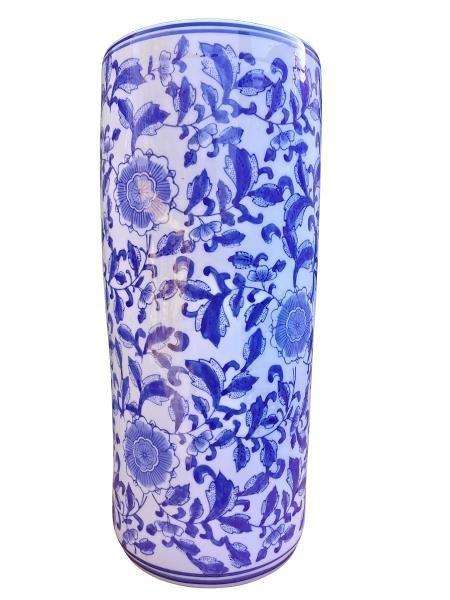 A 20th Century Blue And White Floral Ceramic Holder