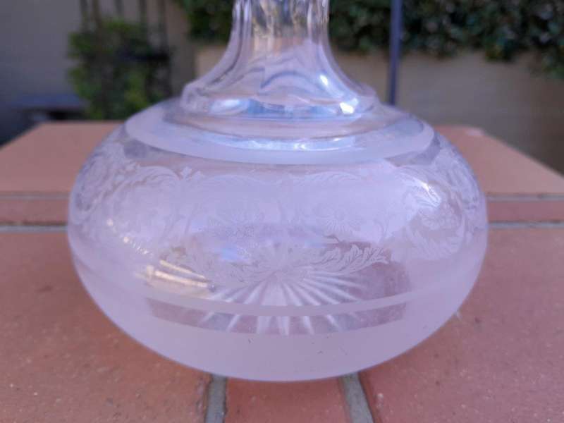 An Antique 19th Century Pair Of Crystal Decanters