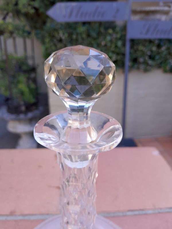 An Antique 19th Century Pair Of Crystal Decanters