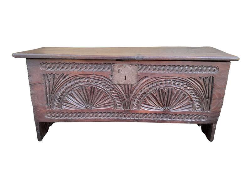 An 18th Century Carved Oak Coffer / Kist ND