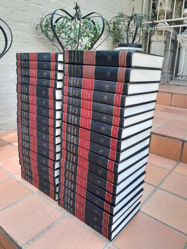 A 20th Century Print Date 1964 Complete Set Of Thirty Four Colliers Encyclopedia Books With Dicti...