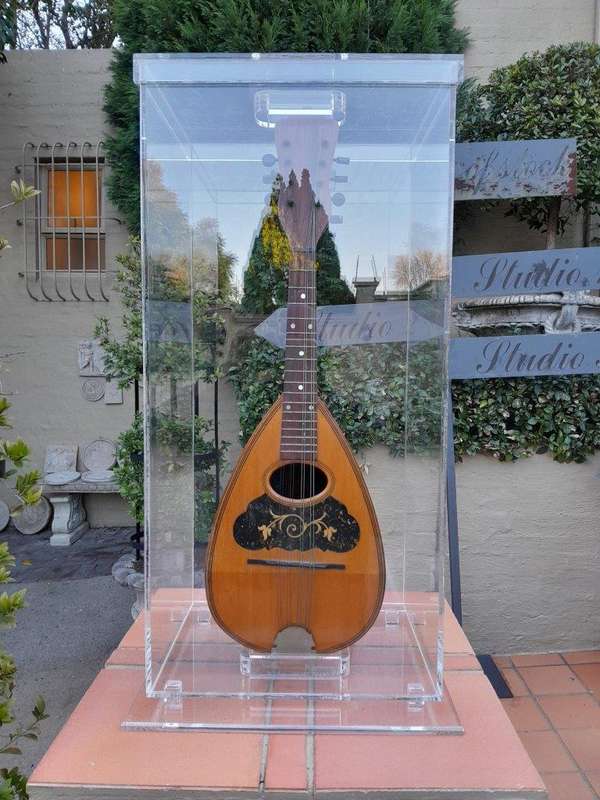 A 20th Century Philadelphia Mandolin Encased In A Custom-Made Perspex Box