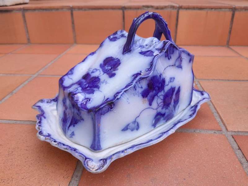 A Set Of Three Blue / White Cheese Dishes
