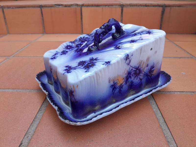 A Set Of Three Blue / White Cheese Dishes