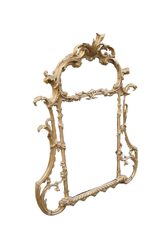 19th-Century Gilt Framed Mirror