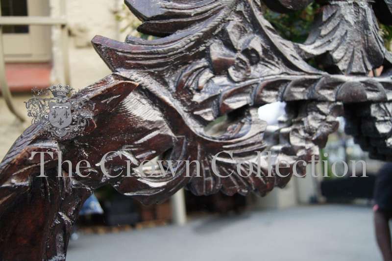Ornately Carved Wooden Mirror