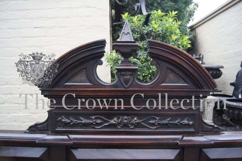19th-century Mahogany Continental Bench