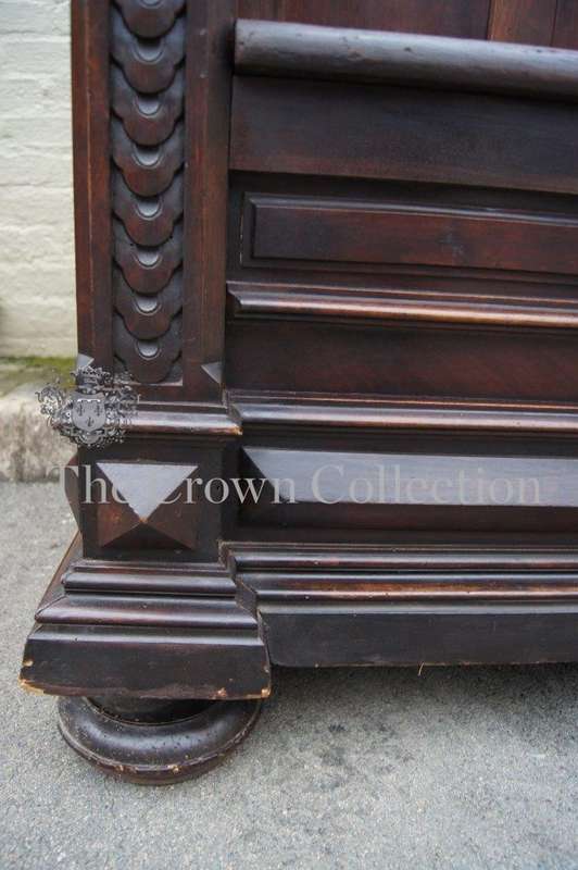 19th-century Mahogany Continental Bench