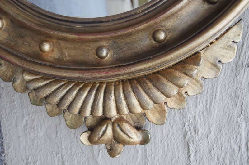 Gilded Eagle Circular Mirror