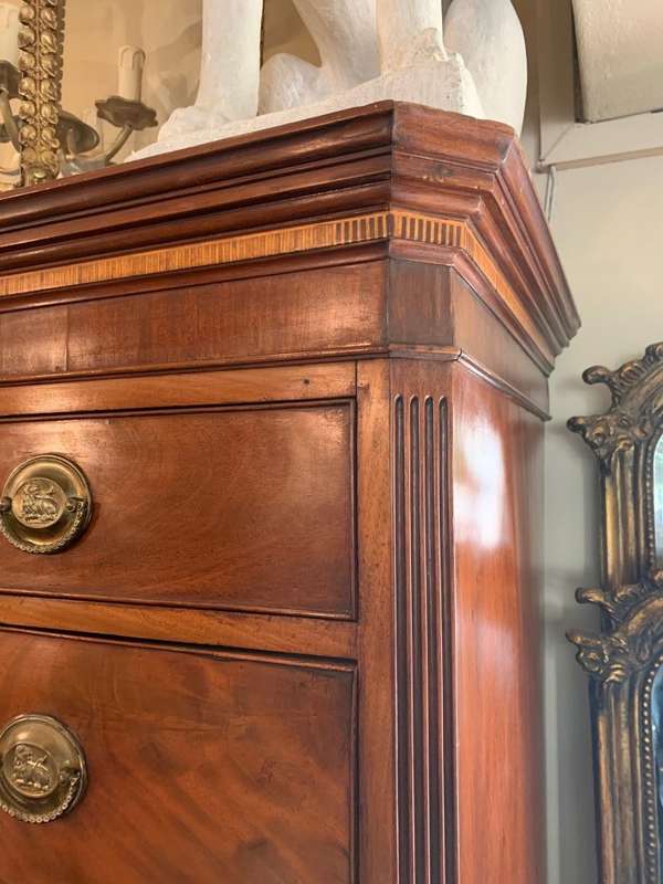 George III Flame Mahogany Chest on Chest