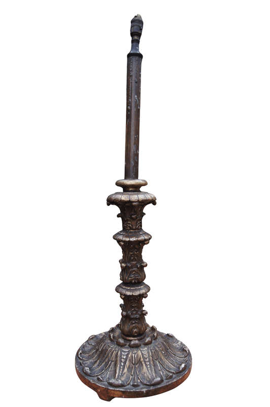 A French Style Hand-Gilded Ornate Lamp Base