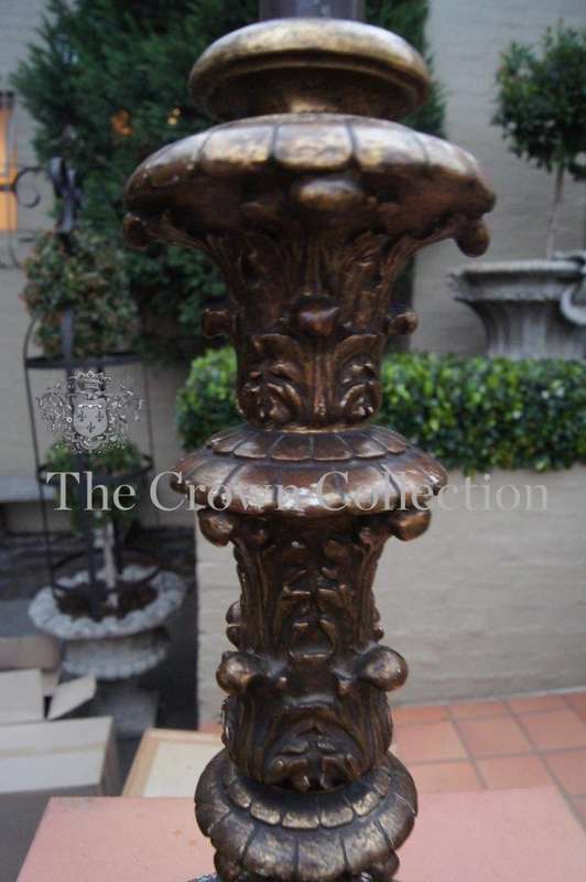 A French Style Hand-Gilded Ornate Lamp Base