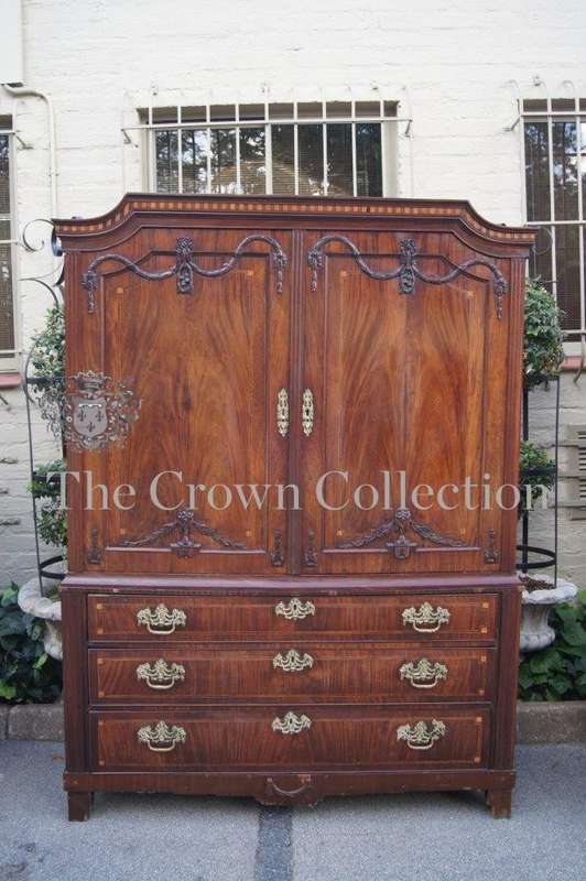 Dutch Mahogany & Satinwood Inlaid Armoire in Neo-Classical Taste circa 1790 (ND)