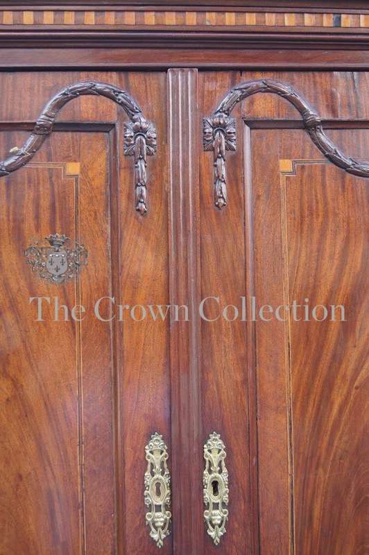 Dutch Mahogany & Satinwood Inlaid Armoire in Neo-Classical Taste circa 1790 (ND)