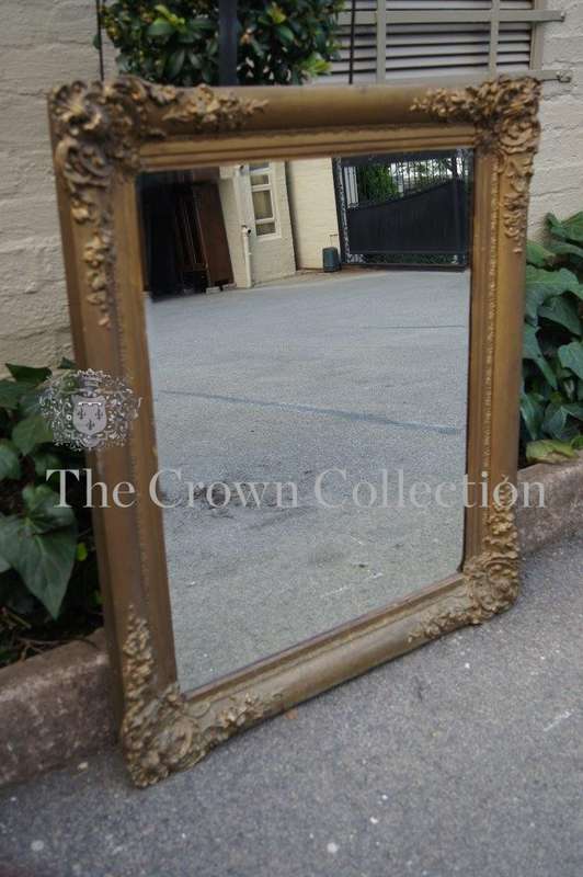 Gilt Framed Rectangular Bevelled Mirror