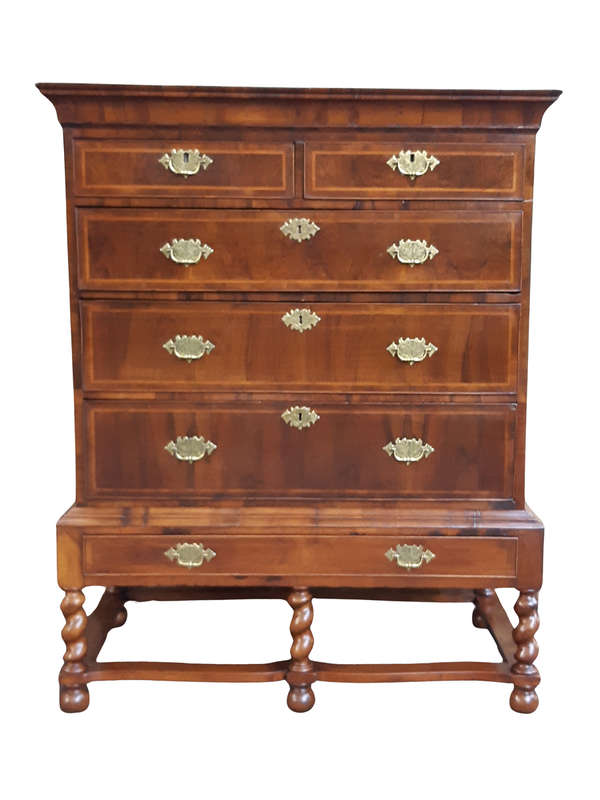 18th Century George I Period Walnut Chest on Stand, English circa 1720