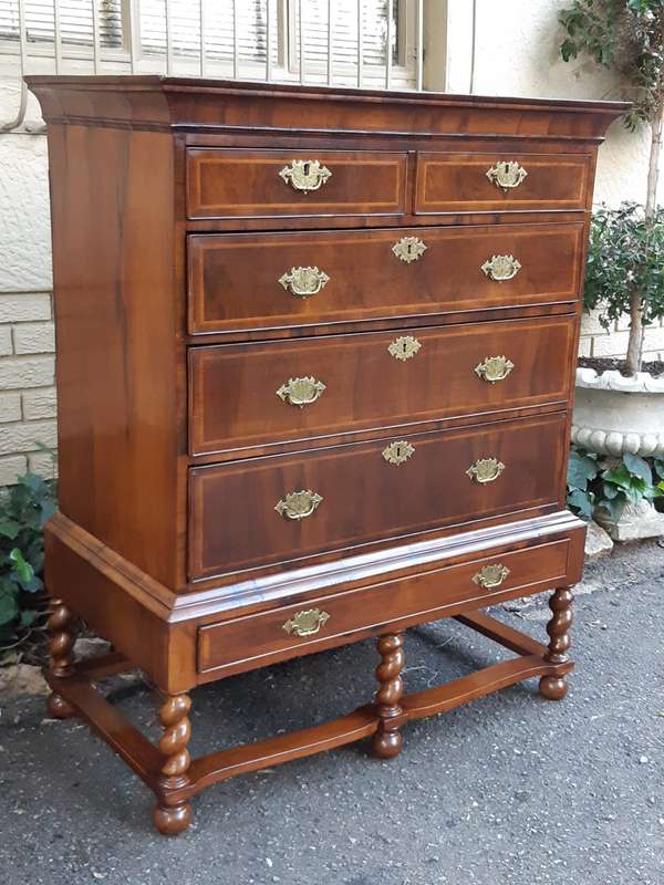 18th Century George I Period Walnut Chest on Stand, English circa 1720