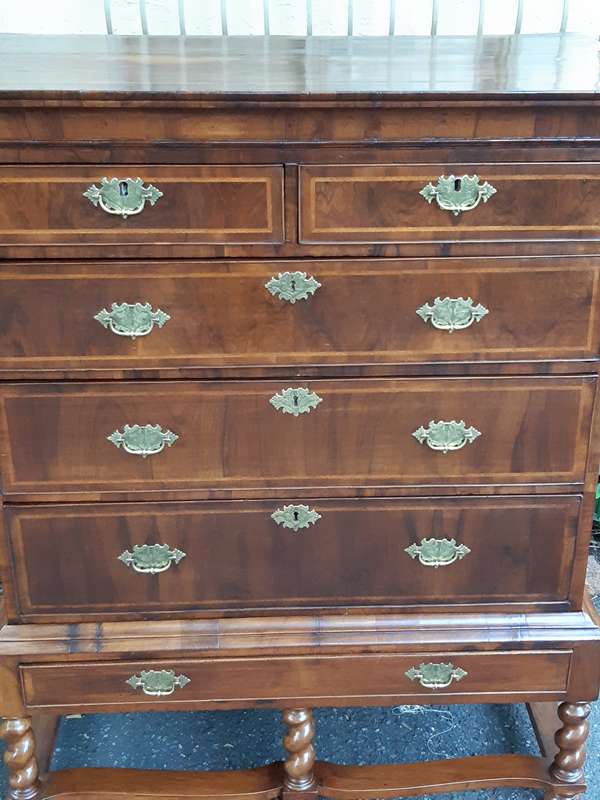 18th Century George I Period Walnut Chest on Stand, English circa 1720
