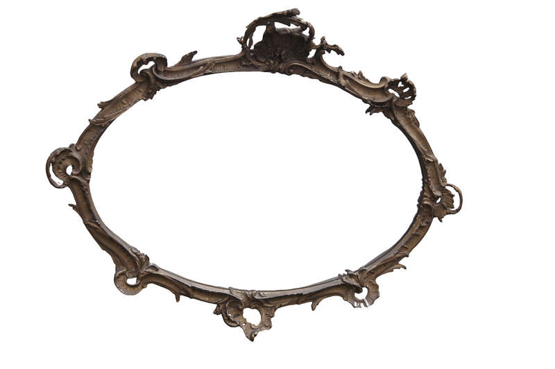 Oval Ornate Gilt Framed Mirror