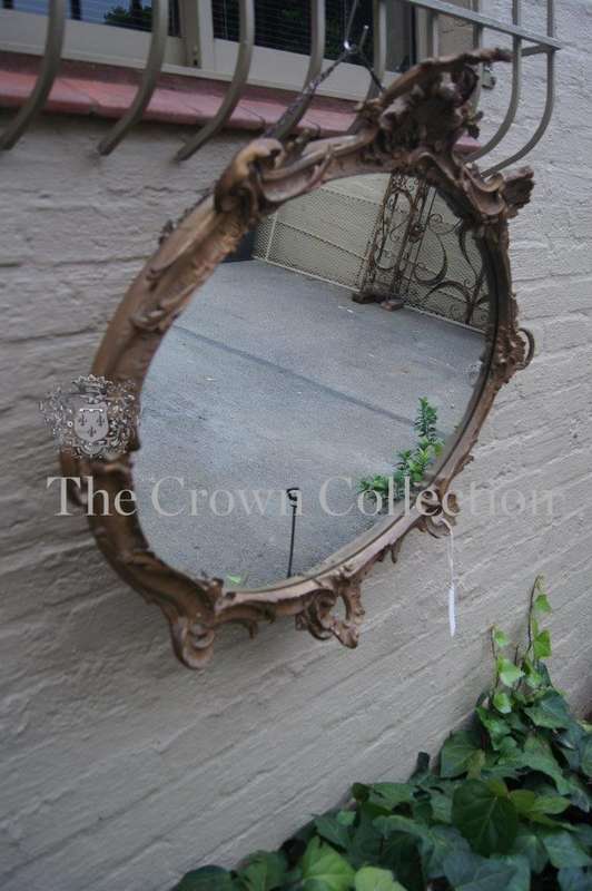 Oval Ornate Gilt Framed Mirror