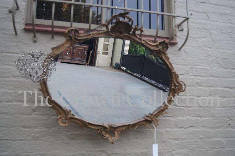 Oval Ornate Gilt Framed Mirror