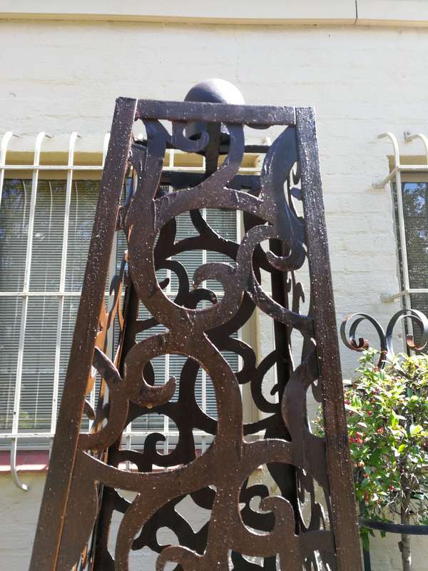 Pair Wrought Iron Obelisks ND