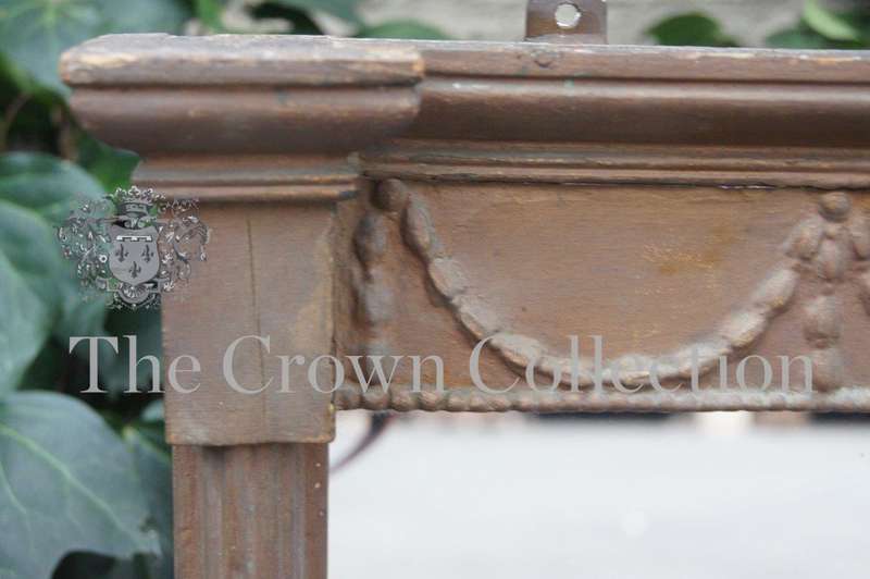 Victorian Gilded Breakfront Over Mantle Mirror