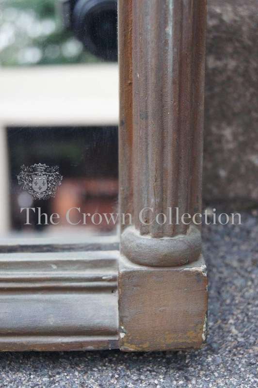 Victorian Gilded Breakfront Over Mantle Mirror