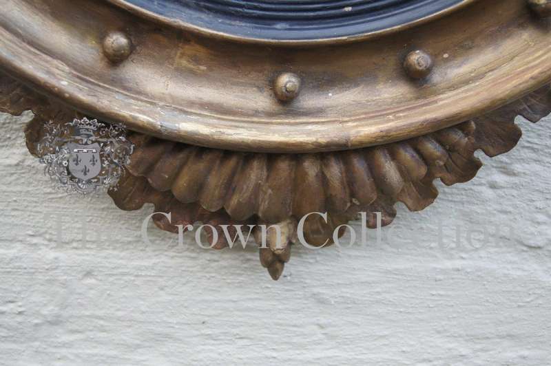 Regency Style Convex Mirror with Eagle Cresting