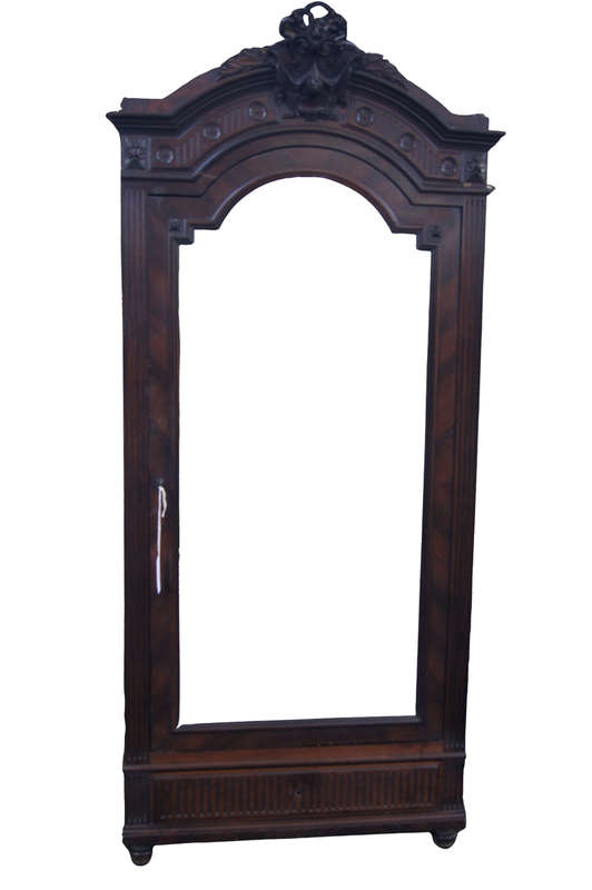 19th-Century French Carved Walnut Armoire