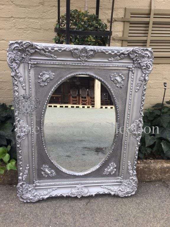Silver Framed Ornate Mirror