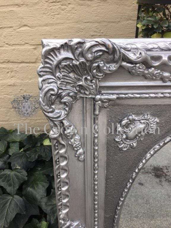Silver Framed Ornate Mirror