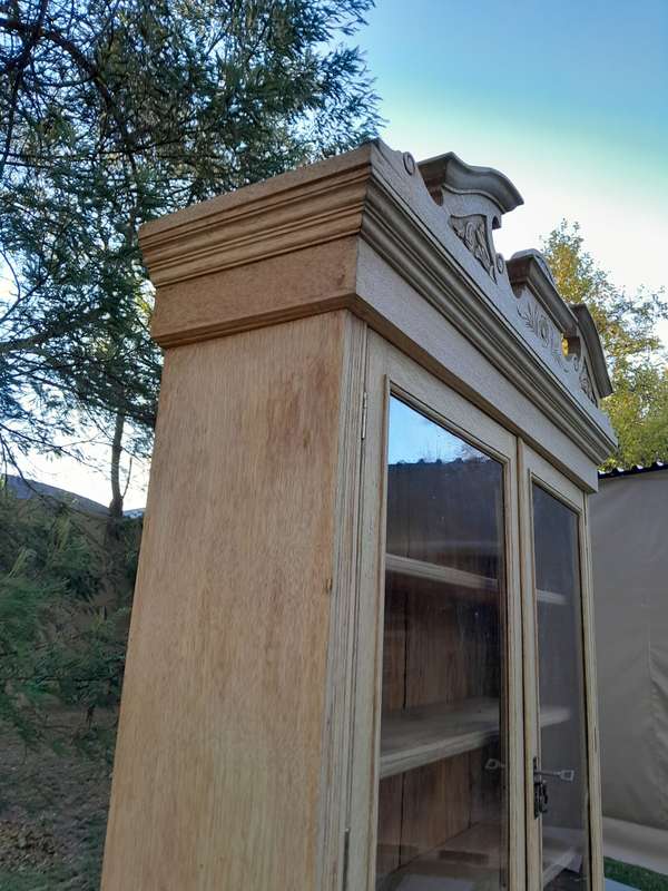 Edwardian Oak Escretoire Bookcase