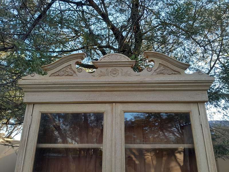 Edwardian Oak Escretoire Bookcase