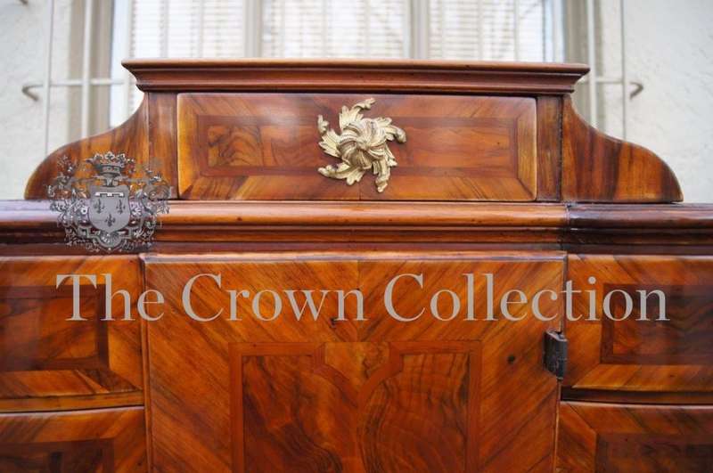 18th Century Lombardy Burr Walnut Secretaire Cabinet, circa 1760