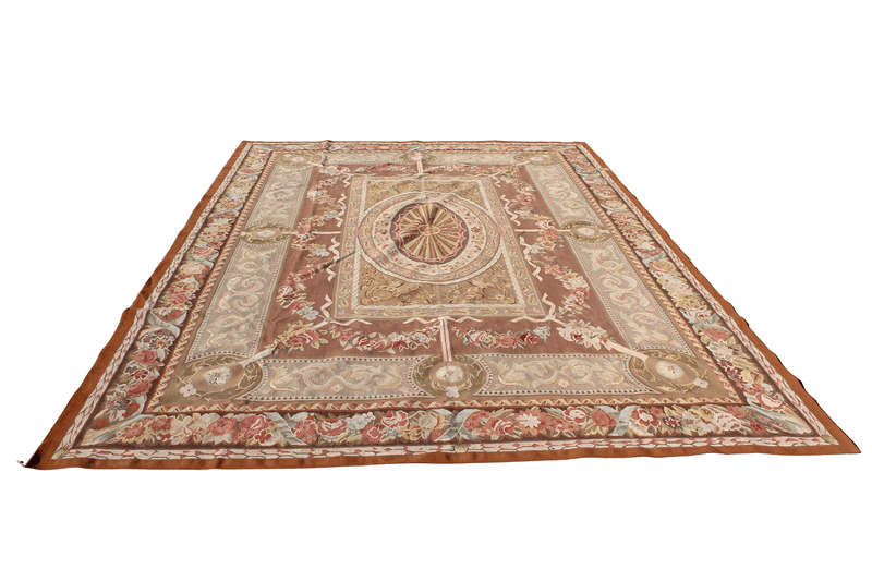 Aubusson Gilt & Cream Needlepoint Carpet