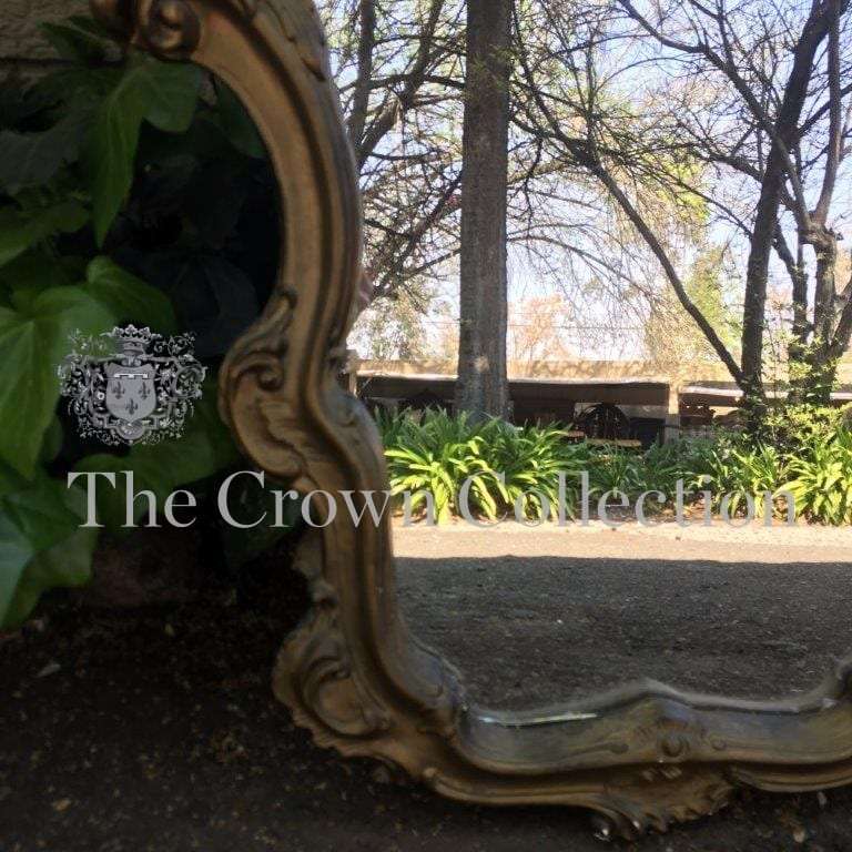 Mid 20th Century Rococo Style Gilt Mirror with Foliate and Scroll Motif
