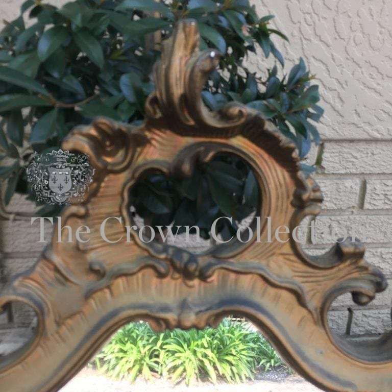 Mid 20th Century Rococo Style Gilt Mirror with Foliate and Scroll Motif