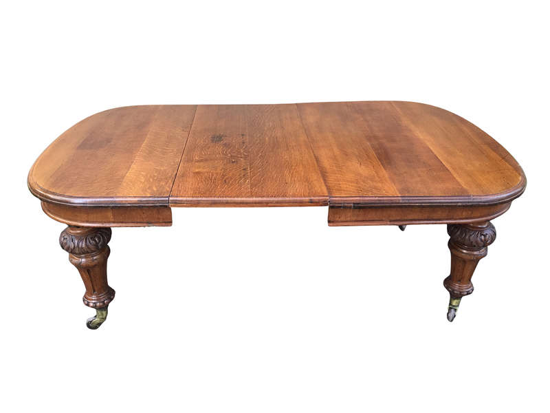 A Fine Victorian Oak Extension Dining Table, English circa 1860 (8-Seater)