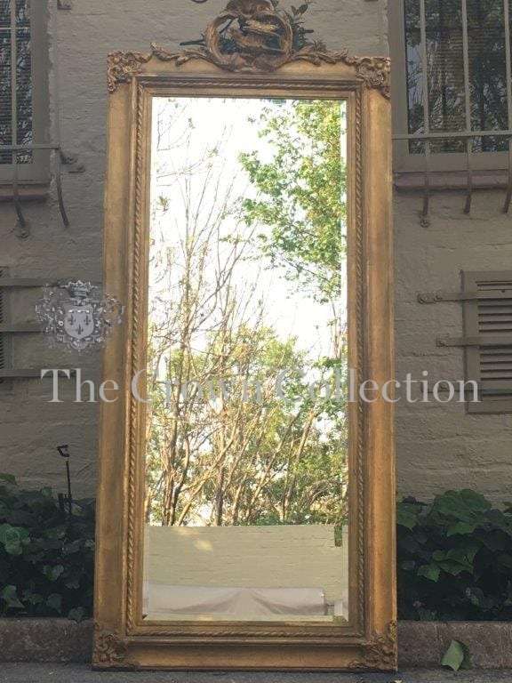 Gilt Framed Rectangular Mirror with Bevelled Plate