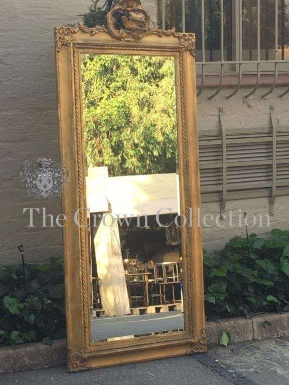 Gilt Framed Rectangular Mirror with Bevelled Plate