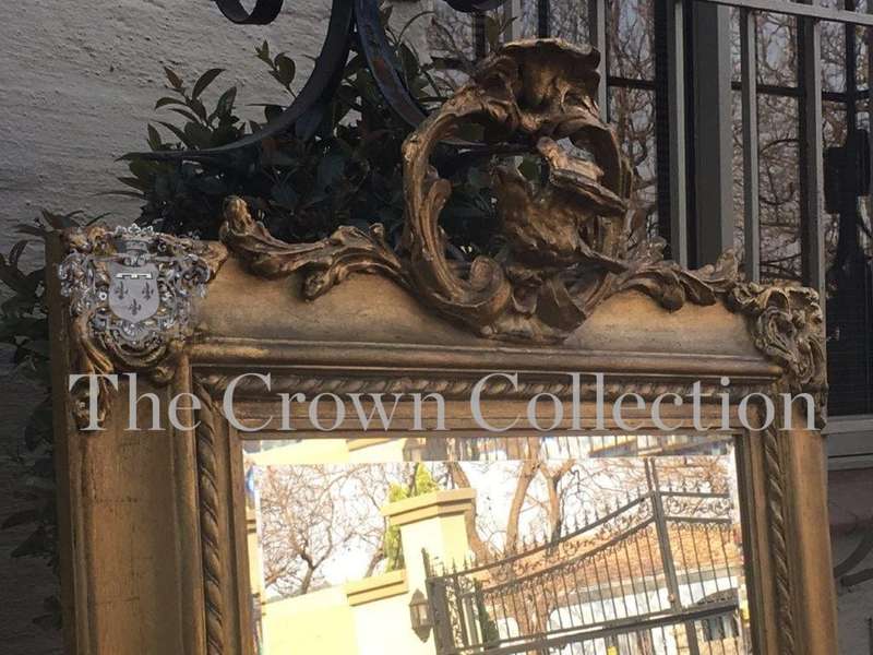 Gilt Framed Rectangular Mirror with Bevelled Plate
