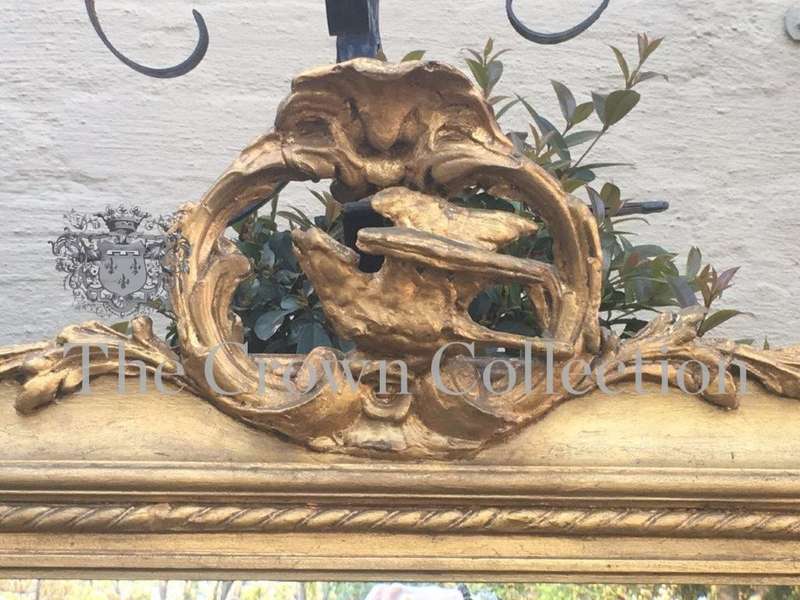 Gilt Framed Rectangular Mirror with Bevelled Plate