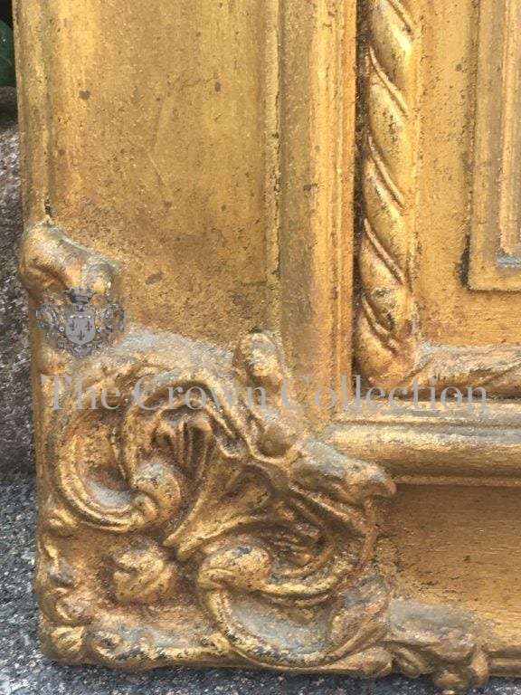 Gilt Framed Rectangular Mirror with Bevelled Plate