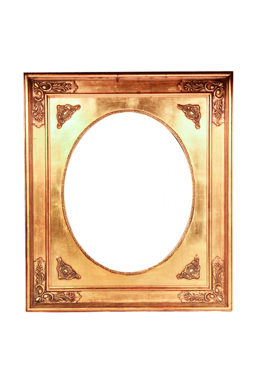 Pair Gilded Framed Mirrors