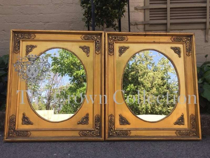 Pair Gilded Framed Mirrors