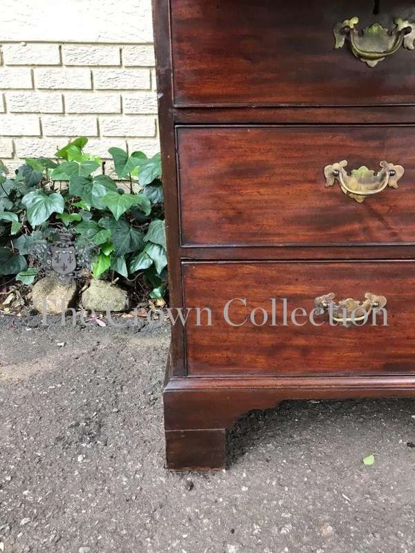 A Fine Late 19th Century George III Sheraton Period Plum Pudding Mahogany Secretaire bookcase