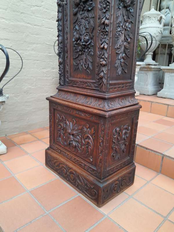 An Antique Heavily Carved Highly Decorative Longcase / Grandfather