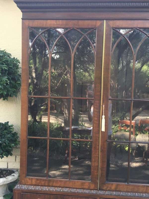 19th Century Mahogany Display Library Bookcase with Astral Glazed Doors