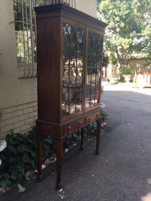 19th Century Mahogany Display Library Bookcase with Astral Glazed Doors